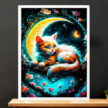 Tableau Chat Lune
