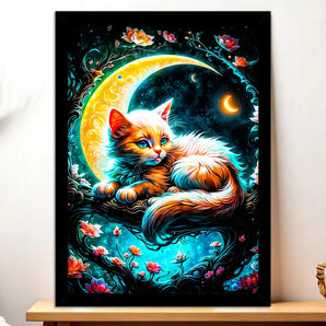 Tableau Chat Lune