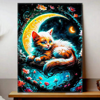 Tableau Chat Lune