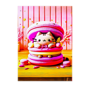 Tableau Chat Macaron