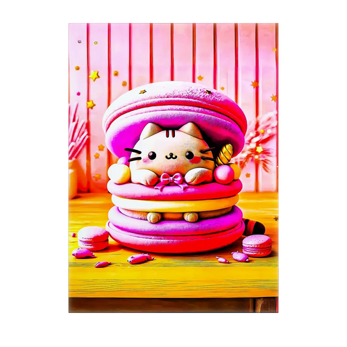 Tableau Chat Macaron