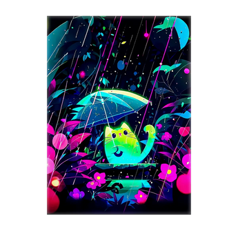 Tableau Chat Néon