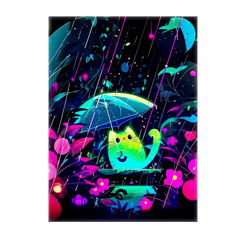 Tableau Chat Néon