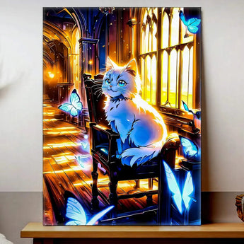 Tableau Chat Papillon