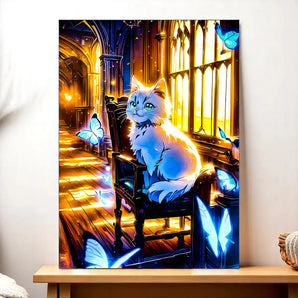 Tableau Chat Papillon