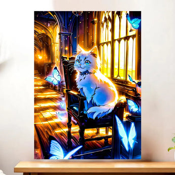 Tableau Chat Papillon