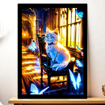 Tableau Chat Papillon