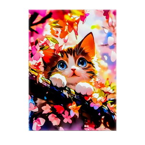 Tableau Chat Printemps