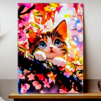 Tableau Chat Printemps