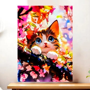 Tableau Chat Printemps