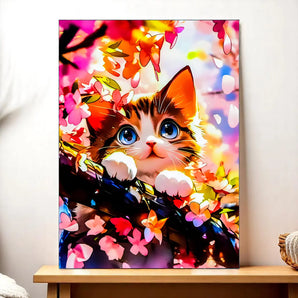 Tableau Chat Printemps