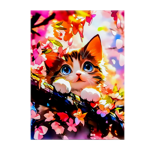 Tableau Chat Printemps