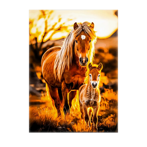 Tableau Cheval Famille