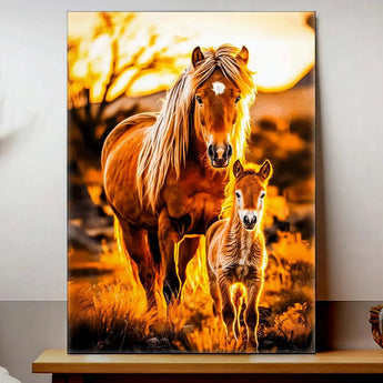Tableau Cheval Famille