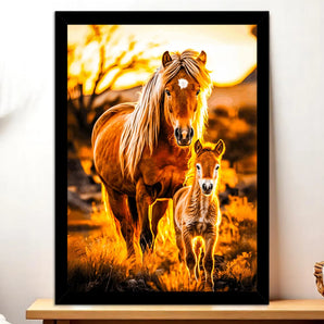 Tableau Cheval Famille