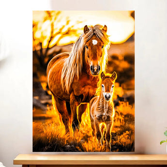 Tableau Cheval Famille