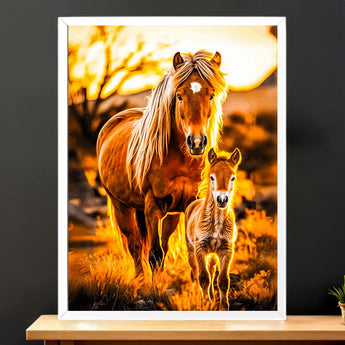Tableau Cheval Famille