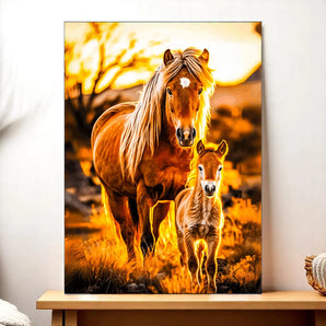 Tableau Cheval Famille