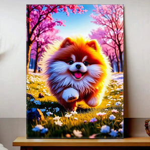 Tableau Chien Fluffy