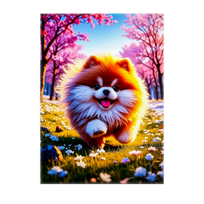 Tableau Chien Fluffy