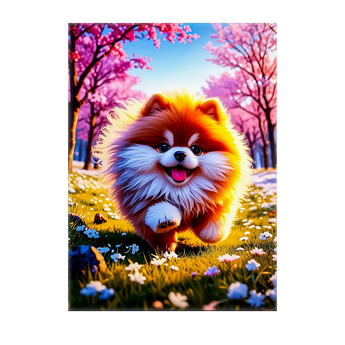 Tableau Chien Fluffy