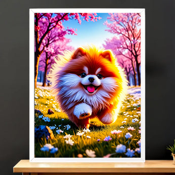 Tableau Chien Fluffy