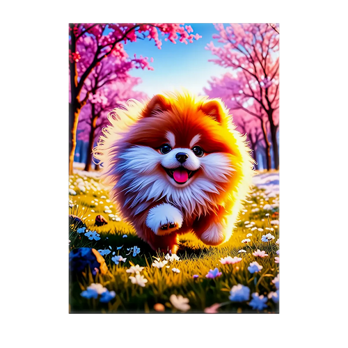 Tableau Chien Fluffy