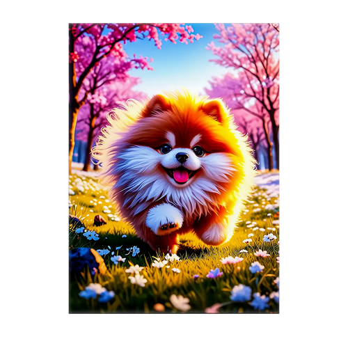 Tableau Chien Fluffy