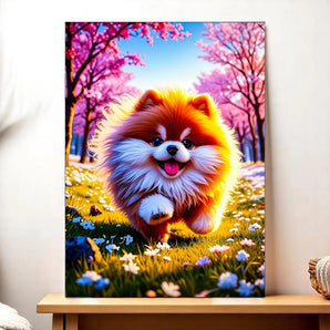 Tableau Chien Fluffy