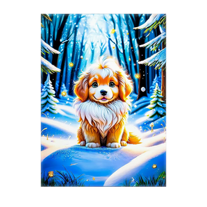 Tableau Chien Neige