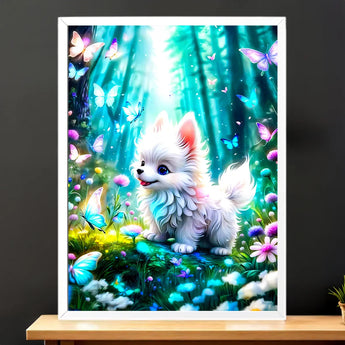 Tableau Chien Papillon