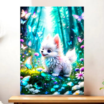 Tableau Chien Papillon