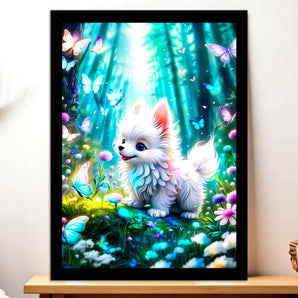 Tableau Chien Papillon