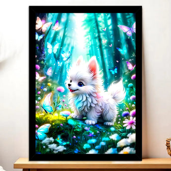 Tableau Chien Papillon