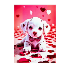 Tableau Chiot Coeur