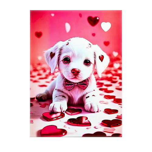 Tableau Chiot Coeur