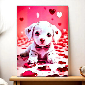 Tableau Chiot Coeur