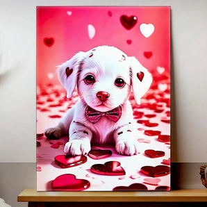 Tableau Chiot Coeur