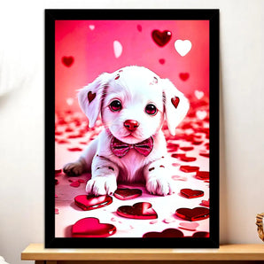 Tableau Chiot Coeur