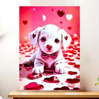 Tableau Chiot Coeur