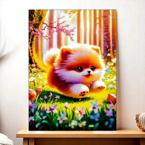 Tableau Chiot Fluffy