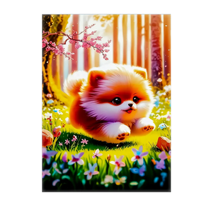 Tableau Chiot Fluffy