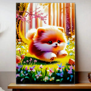 Tableau Chiot Fluffy