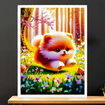 Tableau Chiot Fluffy