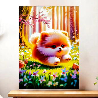 Tableau Chiot Fluffy