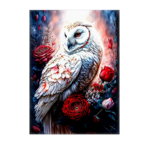 Tableau Chouette Fleur