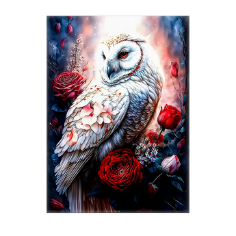 Tableau Chouette Fleur