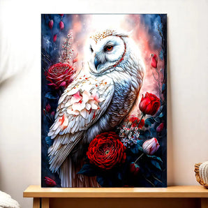 Tableau Chouette Fleur