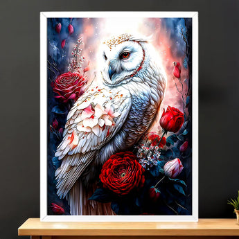 Tableau Chouette Fleur