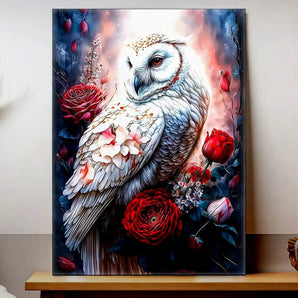 Tableau Chouette Fleur